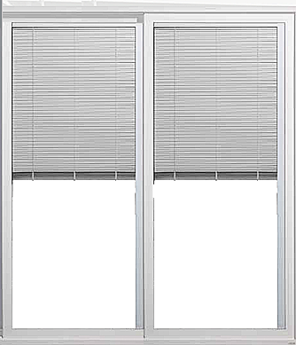Jeld Wen sliding door with mini-blinds