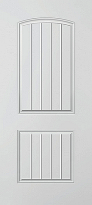 2 panel arch planked steel door
