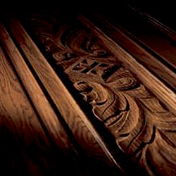 Wood carvings for swinging door