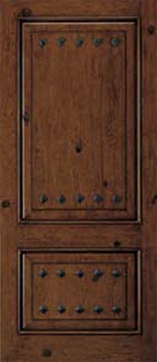 Knotty Alder Woodgrain Panel Exterior Wood Door