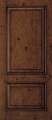 Knotty Alder Woodgrain Panel Exterior Wood Door