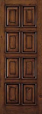 Knotty Alder Woodgrain Panel Exterior Wood Door