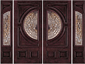 Mahogany Woodgrain Doors and Sidelights, Sequoia Finish