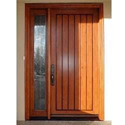 Custom Fibreglass door and Sidelite. Professional stained in factory.