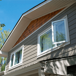 Home with casement window open.